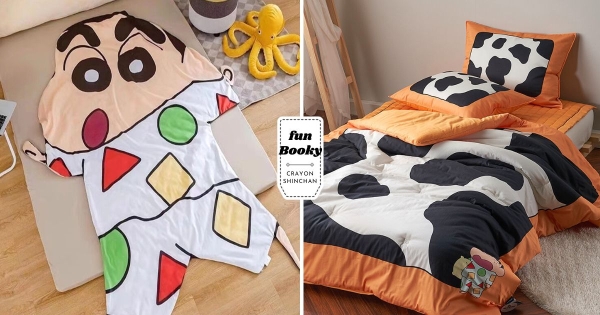【韓國】蓋小新被絕不會做惡夢！　韓國超可愛「蠟筆小新寢具組」登場　「小新乳牛棉被」配色太療癒！