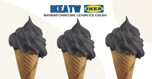 【全台】IKEA黑嚕嚕霜淇淋來襲！　最新口味竟是「竹炭檸檬味」　夢幻黑色系打卡預備！