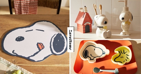 【全台】這麼可愛誰守得住！　Zara Home「史努比系列」療癒登場　史努比大抱枕、造型漱口杯攻佔你家