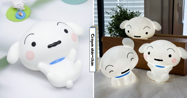 【全台】就像養一隻小白！　蠟筆小新「小白小夜燈」軟萌登場　夜晚「亮起溫柔燈光」3款表情超治癒♡
