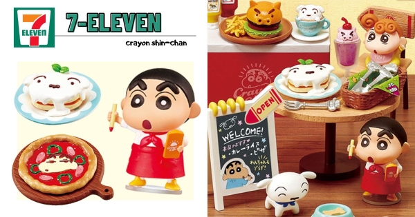 【全台】小新咖啡廳開幕！　7-11開賣整套「蠟筆小新咖啡廳盒玩」　小白鬆餅、肥嘟嘟左衛門漢堡根本必點！