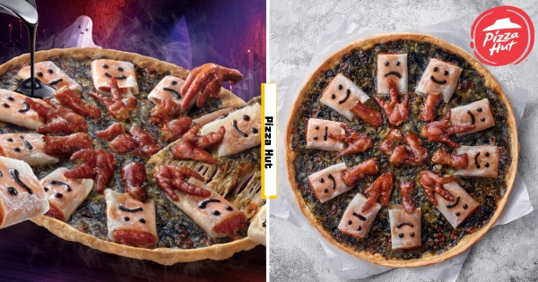 【全台】比薩上有鬼！　必勝客萬聖節超狂「幽靈腸粉鳳爪比薩」登場　首創「會說鬼故事的比薩」超有趣