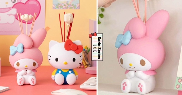 【海外】香香又可愛！　三麗鷗聯名款推出「立體卡通擴香瓶」　Hello Kitty、美樂蒂乖坐賣萌