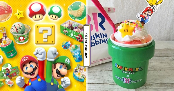 【全台】水管冰台灣也有！　「31冰淇淋 x 超級瑪利歐」聯名即將來台　蘑菇冰淇淋、耀西環保袋要收！