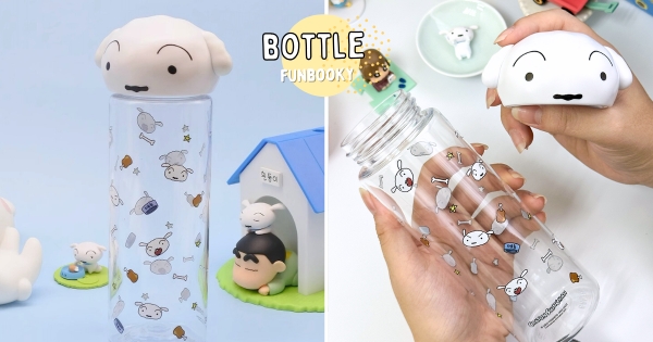 【全台】杯蓋居然是小白！　超萌蠟筆小新「小白透明隨身水杯」監督你喝水　杯身滿滿小白隨時都想帶