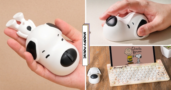 【全台】辦公不可能這麼可愛！　「整隻Snoopy」造型滑鼠療癒登場　藍牙無線鍵盤「上面滿滿史努比」