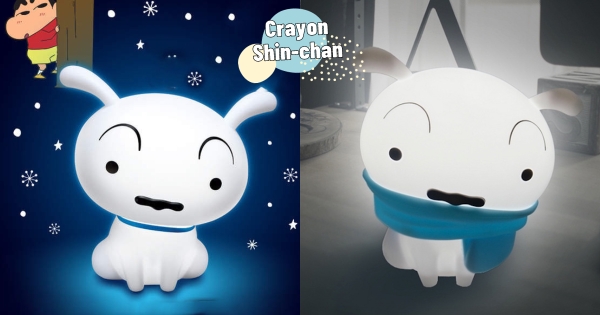 【全台】乖就摸摸它的頭！　蠟筆小新超萌「小白夜燈」戴圍巾登場　輕輕一拍就亮療癒滿分
