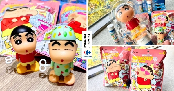 【全台】家樂福有小新！　家樂福「蠟筆小新糖果」買就送發條小新　4種造型「還會走路」太萌