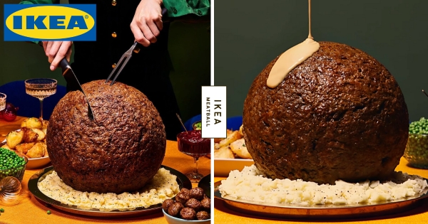 【海外】吃到何年何月！　IKEA聖誕節推超浮誇4.5kg「巨大化肉丸」　是正常肉丸280倍飽上天