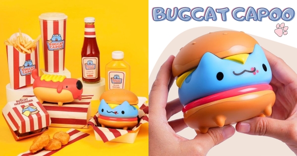 【全台】最美味貓貓蟲！　超療癒「漢堡咖波公仔」登場　加碼「熱狗狗狗公仔」可愛翻倍