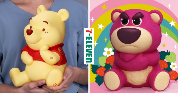 【全台】熊熊要對決！　7-11超萌「迪士尼系列存錢筒」登場　「小熊維尼托腮」呆萌守護壓歲錢！