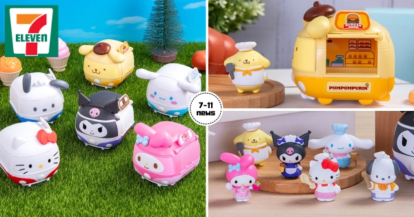 【全台】Kitty開行動餐車！　7-11新品「三麗鷗行動餐車」附公仔巨可愛　酷洛米、布丁狗廚師坐裡面超萌！