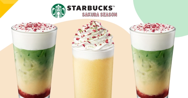 【全台】櫻花季來了！　星巴克春季新品「蜜桃百香奶霜星冰樂、抹茶那堤」登場　超優惠「飲品半價」開心喝