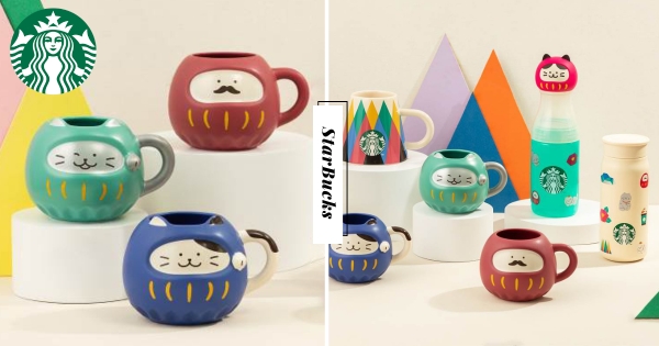 【全台】喝了還能開運！　星巴克春季「招財納福好運杯款」全新上市　貓咪型達摩杯貓控必收