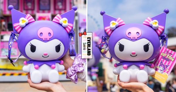 【韓國】誰揹誰可愛！　韓國愛寶樂園推出「酷洛米爆米花桶」　酷洛米「戴上蝴蝶結」萌到最高點