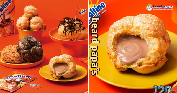 【全台】最甜蜜滋味來了！　beard papa’s攜手阿華田「超強新口味泡芙」　滿額「免費送泡芙」好康太優惠
