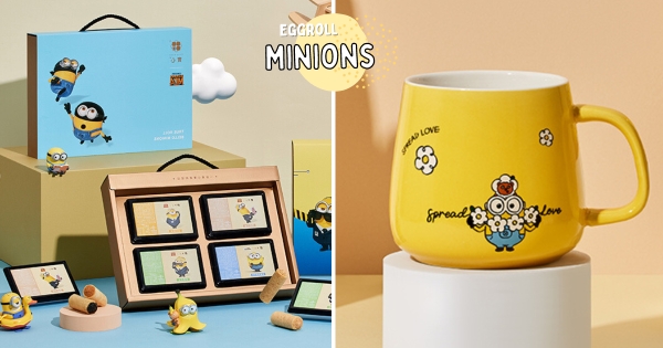 【全台】小小兵變爆餡蛋捲！　聯名「海鹽焦糖香蕉、肉桂蘋果」新口味上市　限定金黃馬克杯太可愛