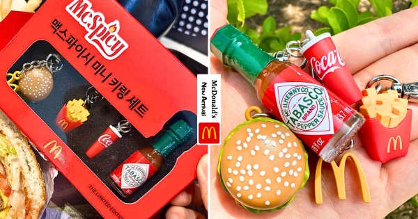 【韓國】勁辣雞腿堡變吊飾！　韓國麥當勞推出全新周邊　「漢堡套餐、辣醬」都等比例縮小萌翻
