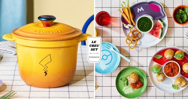 【全台】最萌皮卡丘鍋！　LE CREUSET「攜手寶可夢」絕美鍋具現身　卡比獸碗、皮卡丘水壺太可愛