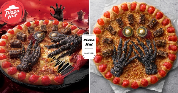 【全台】比薩上有手收！　必勝客2024萬聖節新作「鬼手魷魚搗蛋比薩」　魷魚鬚、皮蛋、豬血糕組合太狂
