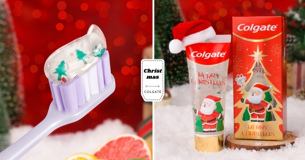 【全台】刷牙也能慶祝！　高露潔「聖誕限量版牙膏」回歸　晶瑩膏體搭配「聖誕樹造型閃片」超浪漫　