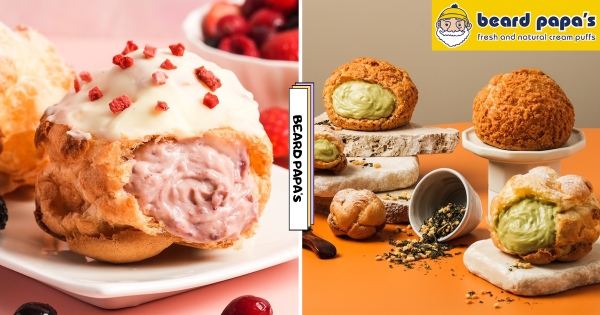 【全台】開春就甜蜜！　beard papa’s新品「繽紛野莓泡芙」加香濃白巧克力醬　茶味「玄米茶歐蕾泡芙」也回歸
