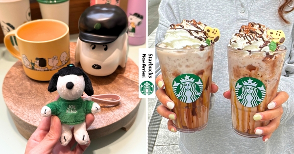 【全台】Snoopy跑上星冰樂！　「星巴克 X PEANUTS」台灣也買得到了　多款聯名杯登場、布章免費送！