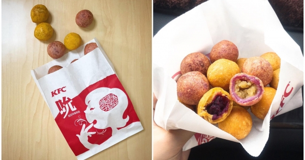 「地瓜球」驚現在肯德基的菜單　紫、黃兩雙色讓網友讚：意外地好吃耶