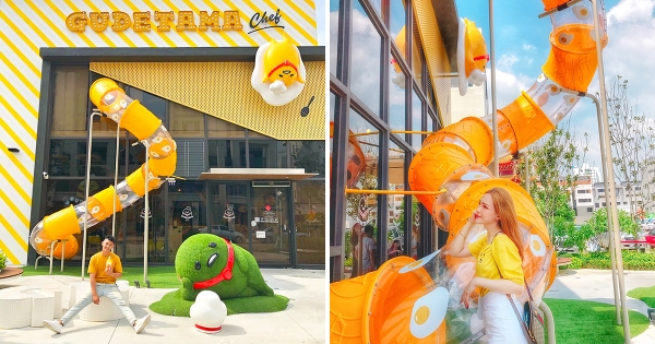 2層樓「蛋黃哥溜滑梯」快來溜！　台中「主題餐廳」來跟蛋黃哥療癒耍廢囉～