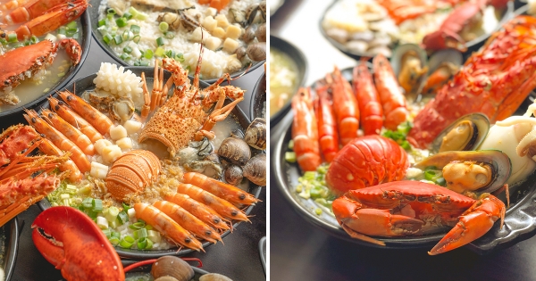 地表最狂海鮮粥！一碗粥「竟塞一隻龍蝦」　鋪滿海料粥都看不見啦～