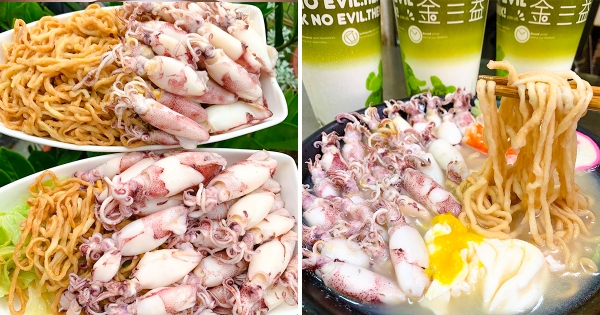 小卷比麵多是怎樣啦！台南飽足系「浮誇小卷麵」　加鍋燒意麵爽喝鮮甜海味！