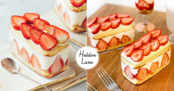 【台中】草莓季限定「新鮮草莓小便當」蜂蜜蛋糕、手煮卡士達醬　就是要給你滿滿草莓！