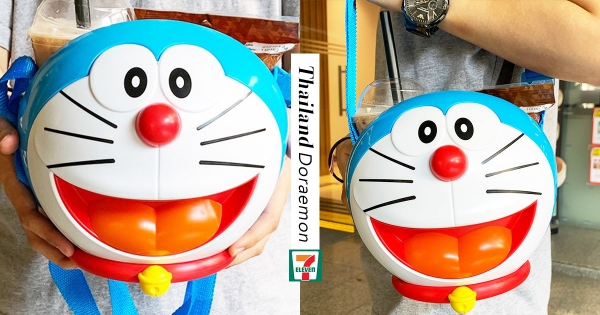 哆啦粉必備!7-11加購「哆啦A夢零食桶」 附「超實用背帶」外出秒成焦點!