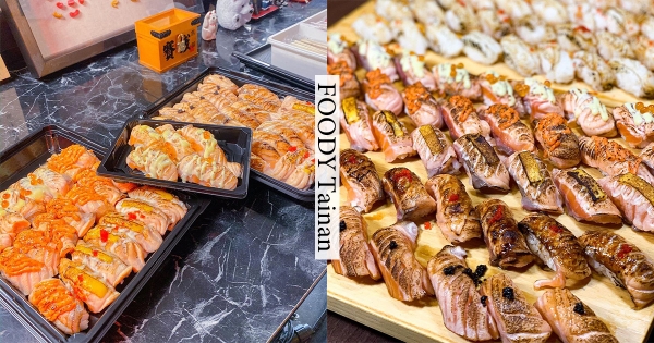 【台南】台南深夜食堂！超猛「炙燒鮭魚拼盤」一次上50貫　鮭魚卵、蜂蜜多種口味吃到飽！