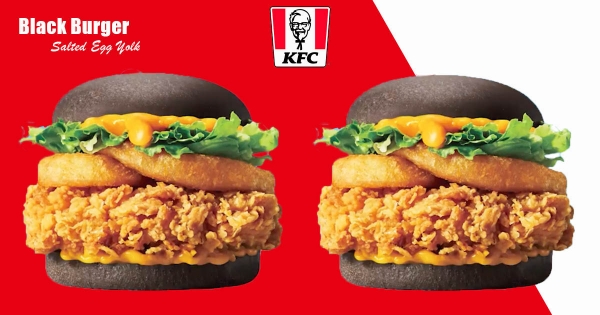 【全台】濃郁鹹蛋黃醬必吃！肯德基新作「金沙黑爵士咔啦雞腿堡」　純黑漢堡欠曬又欠吃！