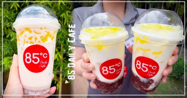 【全台】紅豆粉粿冰變飲料！85˚C古早味「紅豆粉粿鮮奶」來解暑了　QQ粉粿滿足咀嚼控！