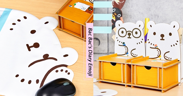 【全台】人氣貼圖「白白」來賣萌！　白白日記「辦公桌小物」療癒登場　「抽屜置物盒、桌墊」上班都被融化♡