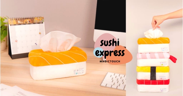 【全台】壽司迷買起來！　爭鮮推居家治癒款「壽司面紙套」　鮭魚、鮮蝦都能拿來抽！
