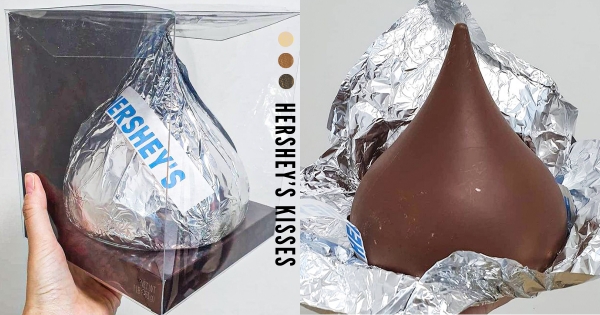 【韓國】照了放大燈！　「巨大版HERSHEYS巧克力」重磅問世　「從早吃到晚」滿足螞蟻人♡