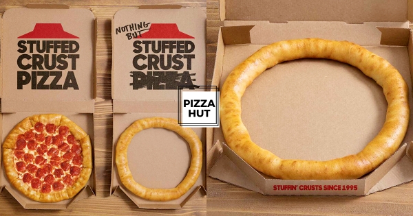 只有一圈餅皮！　必勝客期間限定「芝心餅皮圈」超鬧登場　披薩盒秒變手指足球場！