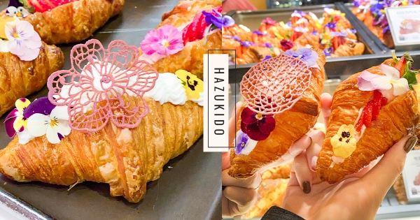 【全台】最浪漫花系列！　八月堂春季夢幻「花可頌」　粉嫩「白百合巧克力」美到捨不得吃