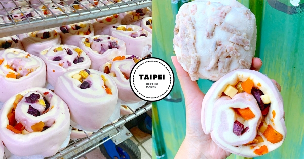 【台北】明天早餐決定了！　北投市場「人氣芋頭卷」用料超實在　剛出爐「地瓜乳酪」鹹甜鬆軟