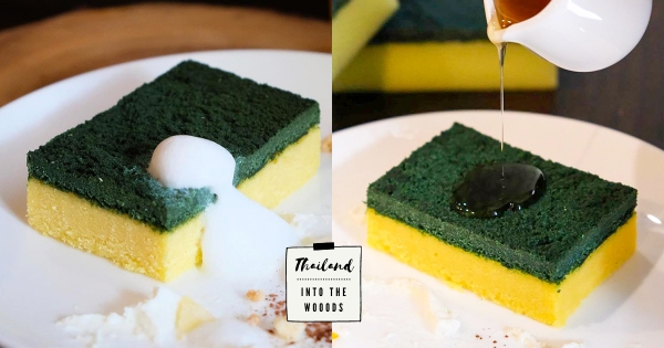 【泰國】邊吃邊洗盤子？　咖啡廳創意推出「菜瓜布蛋糕」　蛋糕還原度超高還有檸檬清香！