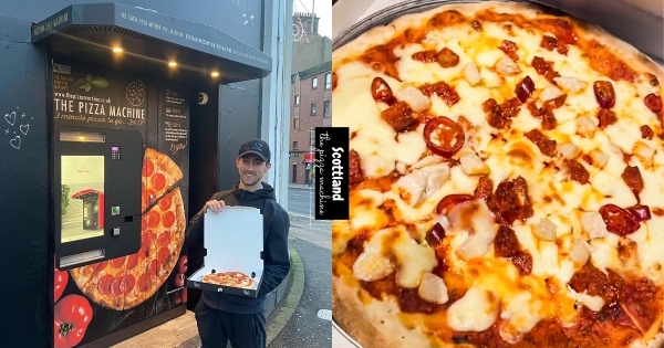 半夜想吃披薩？　英國街頭「披薩自動販賣機」　3分鐘送上熱騰騰披薩：滿滿起司太邪惡