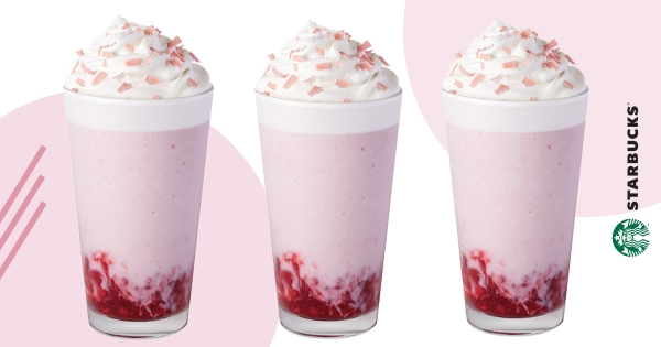 【全台】春光浪漫粉！星巴克年度人氣王「春櫻草莓星冰樂」登場　草莓漸層美到必須喝！