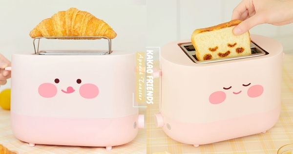 【韓國】早起不阿雜～　Kakao Friends「早午餐週邊」可愛到療癒　「Apeach雙面表情吐司機」粉嫩必收