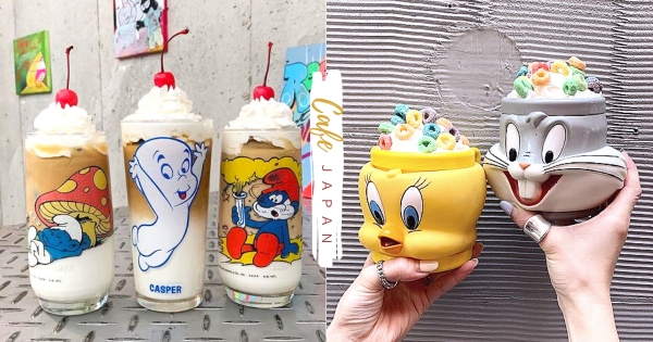 【日本】卡通迷先尖叫！　反差萌「工業風咖啡廳」喚回童心　「超復古角色玻璃杯」IG搶曬〜