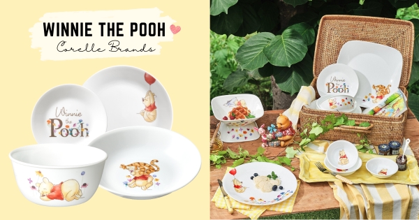 【全台】春天帶維尼野餐♡　康寧餐具「小熊維尼」質感餐碗盤　限時限量「最低4折起」預購開跑！