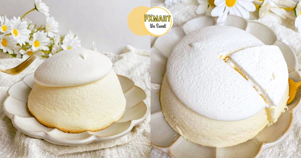 【全台】全聯甜點也太美！　We Sweet最高顏值「天使起士蛋糕」　戴上「鮮奶油貝雷帽」造型太療癒