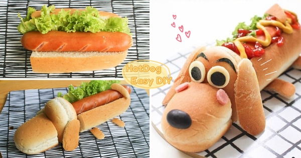 零失敗教學！　在家超簡單DIY「狗狗大亨堡」　激萌小臘腸誰捨得吃啦♡